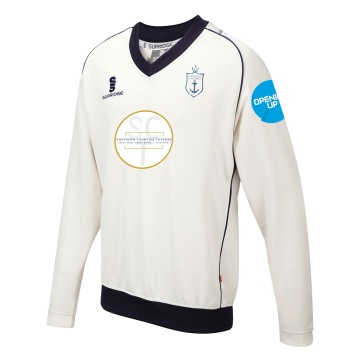 Curve Long Sleeve Sweater Navy Trim